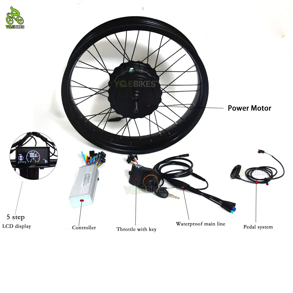 Fat Tire Ebike Conversion Kit 2000W - 20inch 4.0 ebike Accessories DIY Assembly