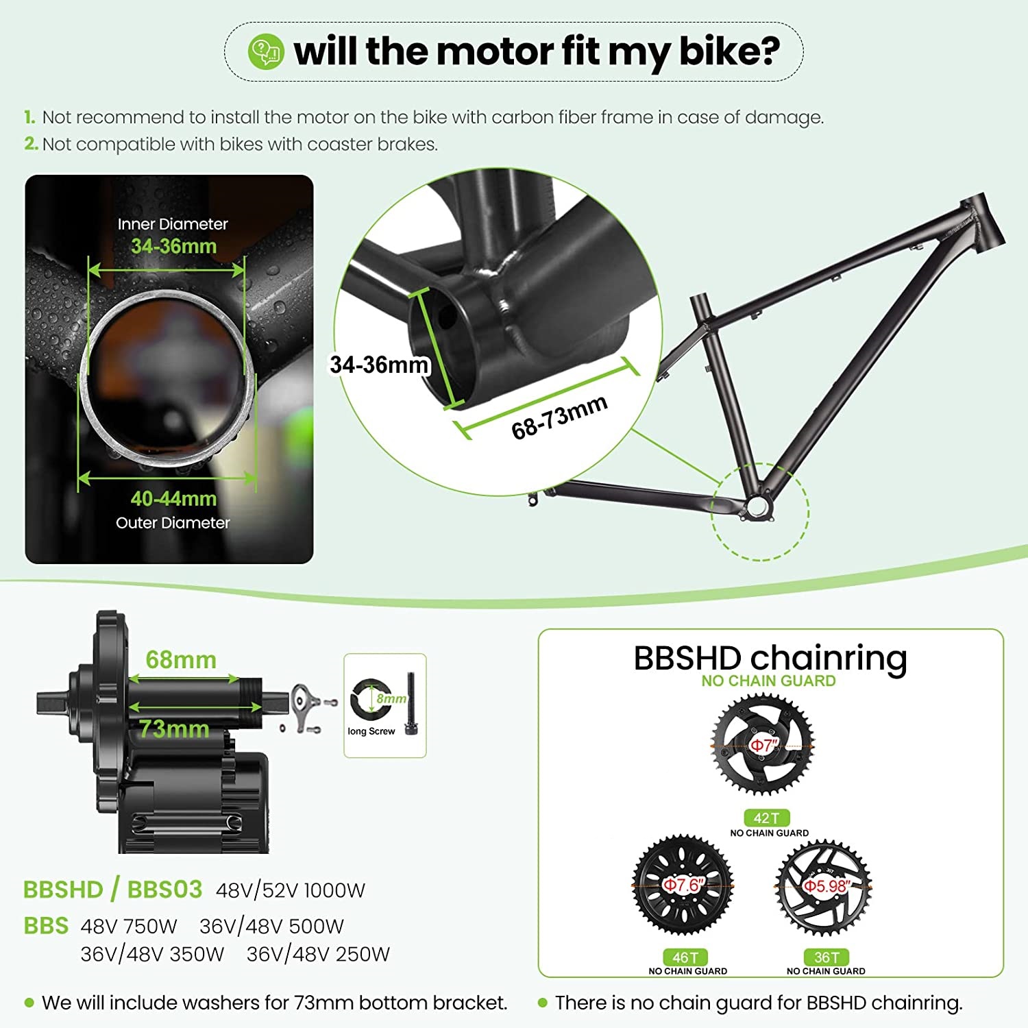 Bafang UART 48V/52V 1000W Mid  - Mid Drive Motor Kit 52V 1000W ulasan dan harga