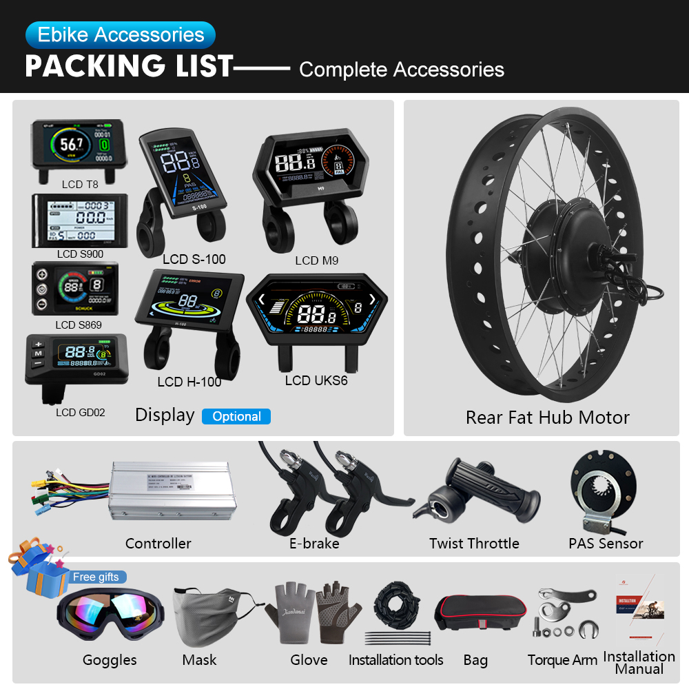 Electric Fat Bike Kit 48V 1500 - Ebike Conversion Kit 72V 3000W ulasan dan harga